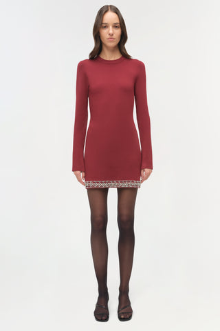 Farley Embellished Knit Mini Dress