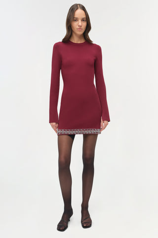 Farley Embellished Knit Mini Dress