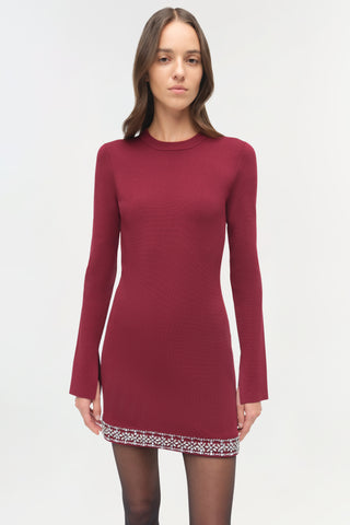 Farley Embellished Knit Mini Dress