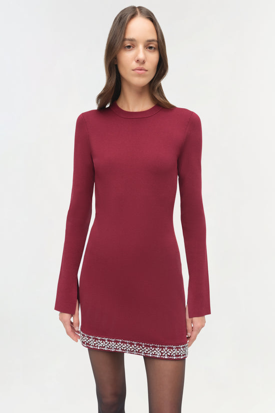 Farley Embellished Knit Mini Dress