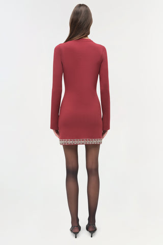 Farley Embellished Knit Mini Dress