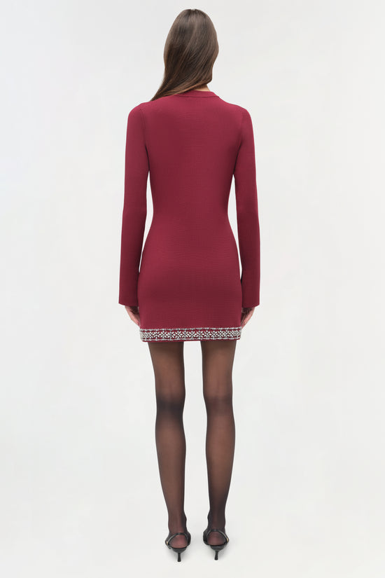 Farley Embellished Knit Mini Dress