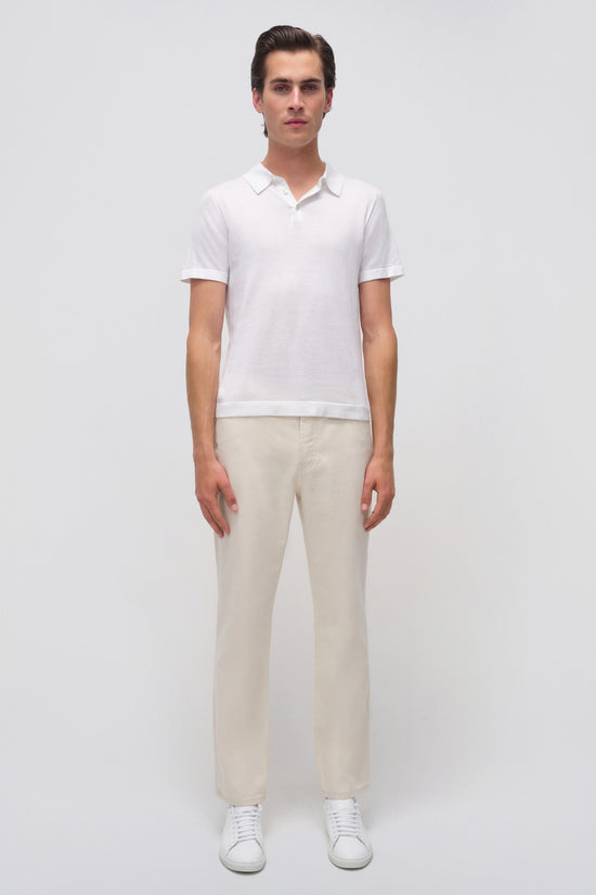 Ivory Barron Short Sleeve Polo - SIMKHAI