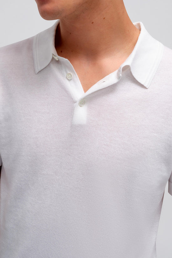 Ivory Barron Short Sleeve Polo - SIMKHAI