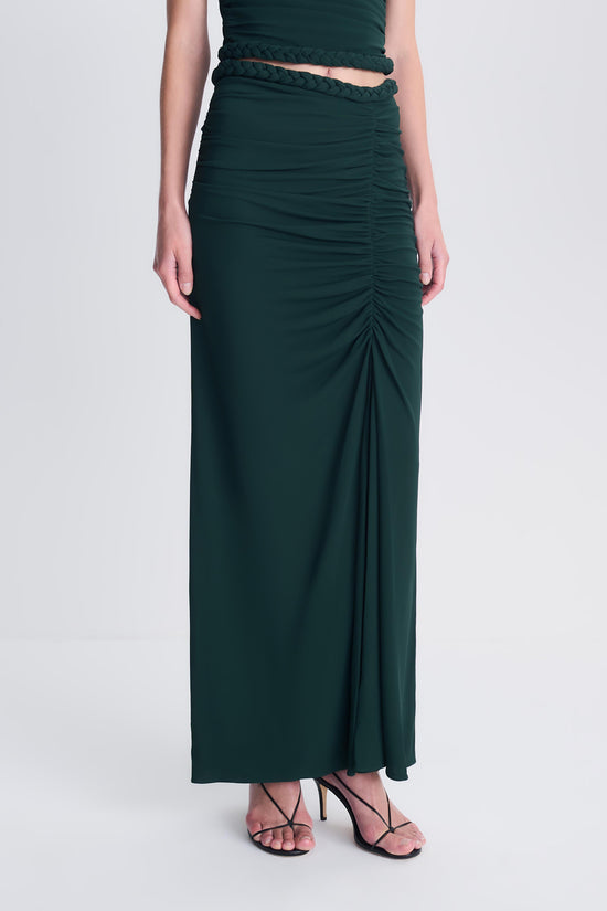 Juna Draped Jersey Midi Skirt