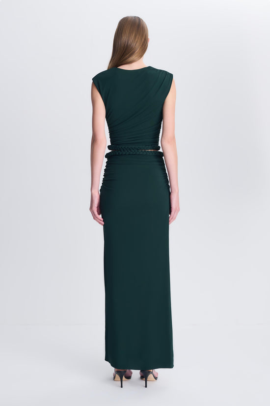 Juna Draped Jersey Midi Skirt