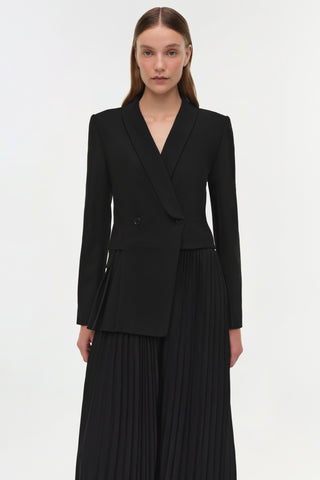 Alexandra Pleated Blazer Midi Dress