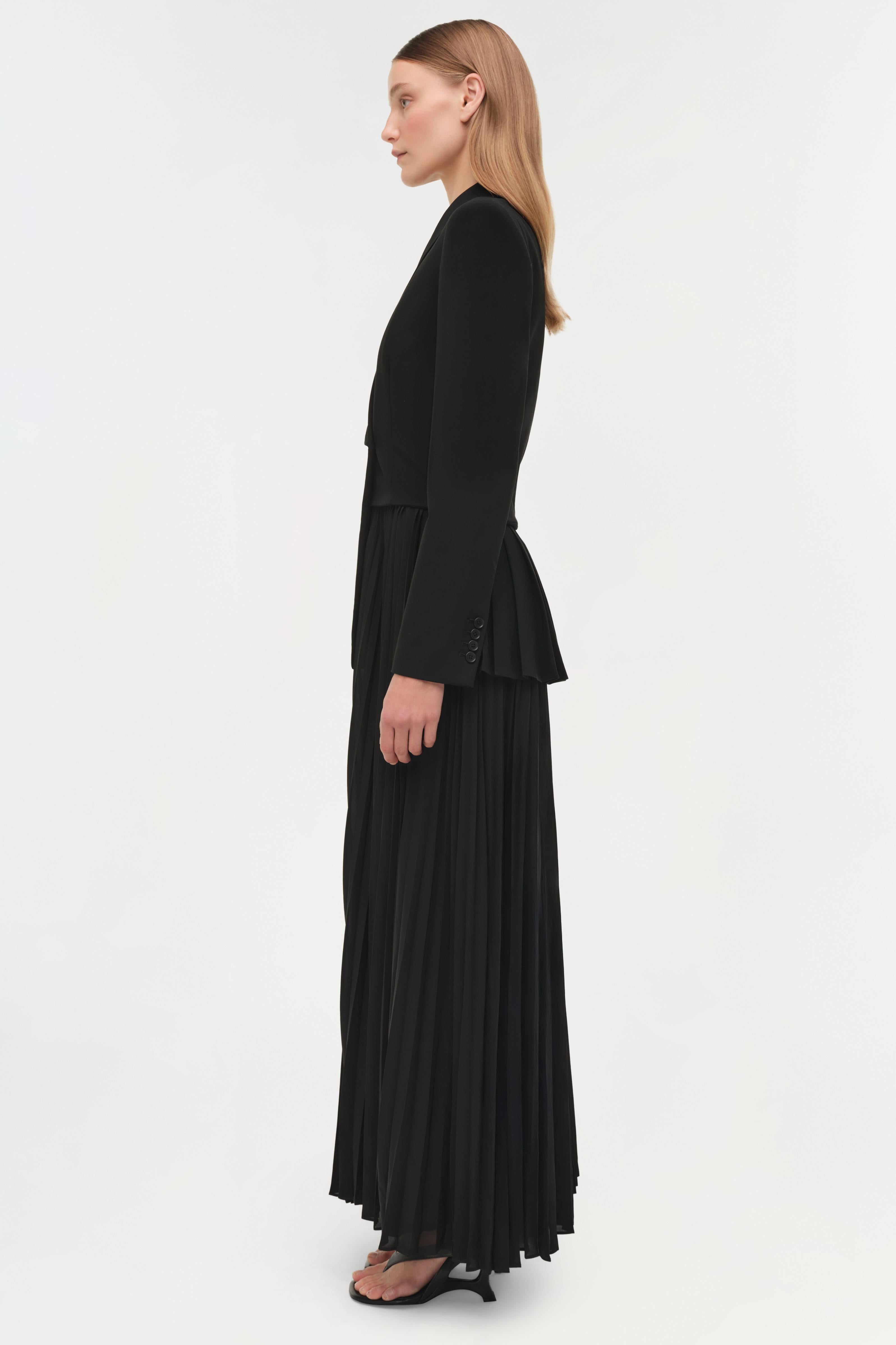 Alexandra Pleated Blazer Midi Dress SIMKHAI Alexandra Pleated Blazer Midi Dress SIMKHAI