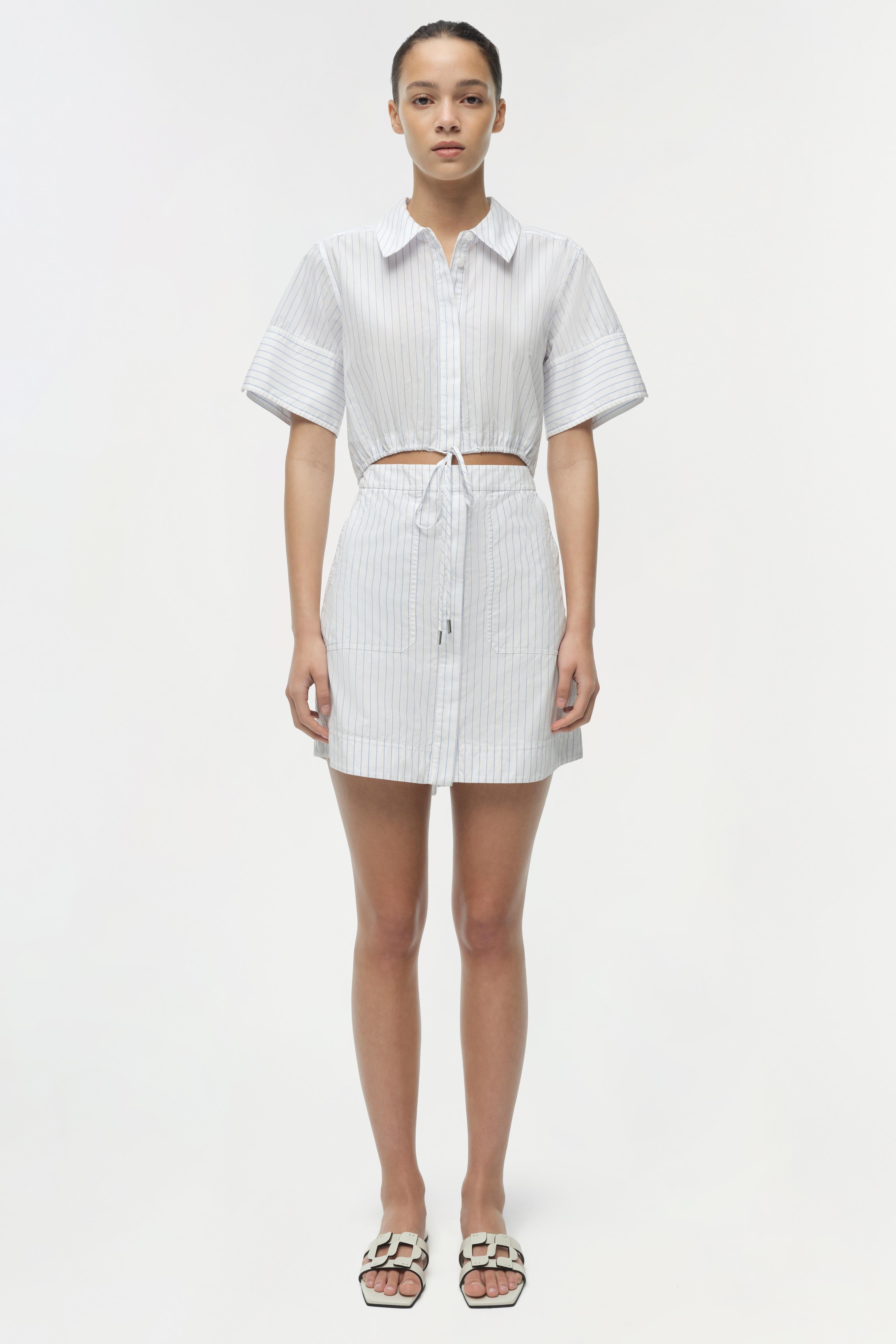 Marcy Cotton Mini Shirt Dress