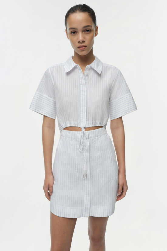 Marcy Cotton Mini Shirt Dress