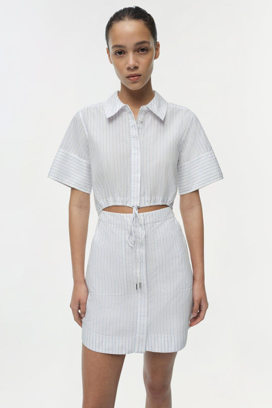 Marcy Cotton Mini Shirt Dress