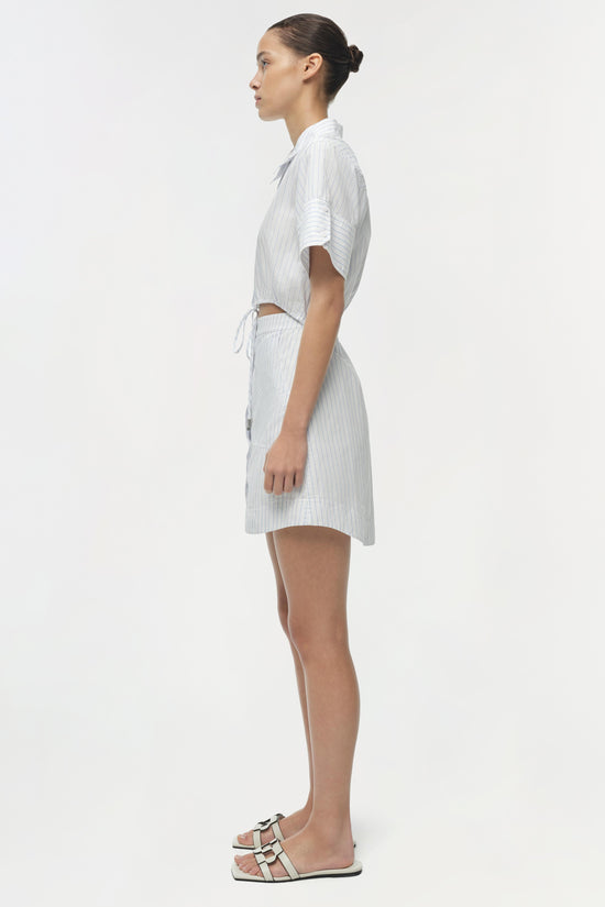 Marcy Cotton Mini Shirt Dress