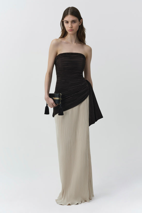 Laia Plisse Bustier Gown