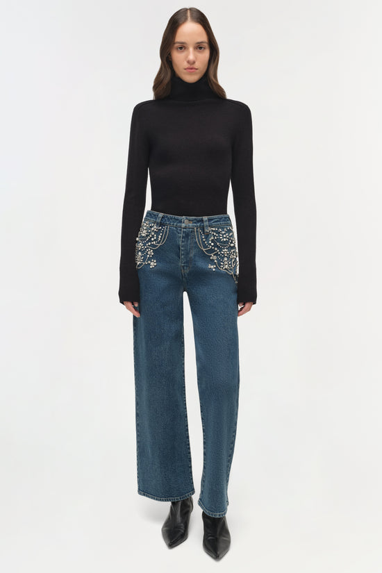 Jude Embellished Crop Jean