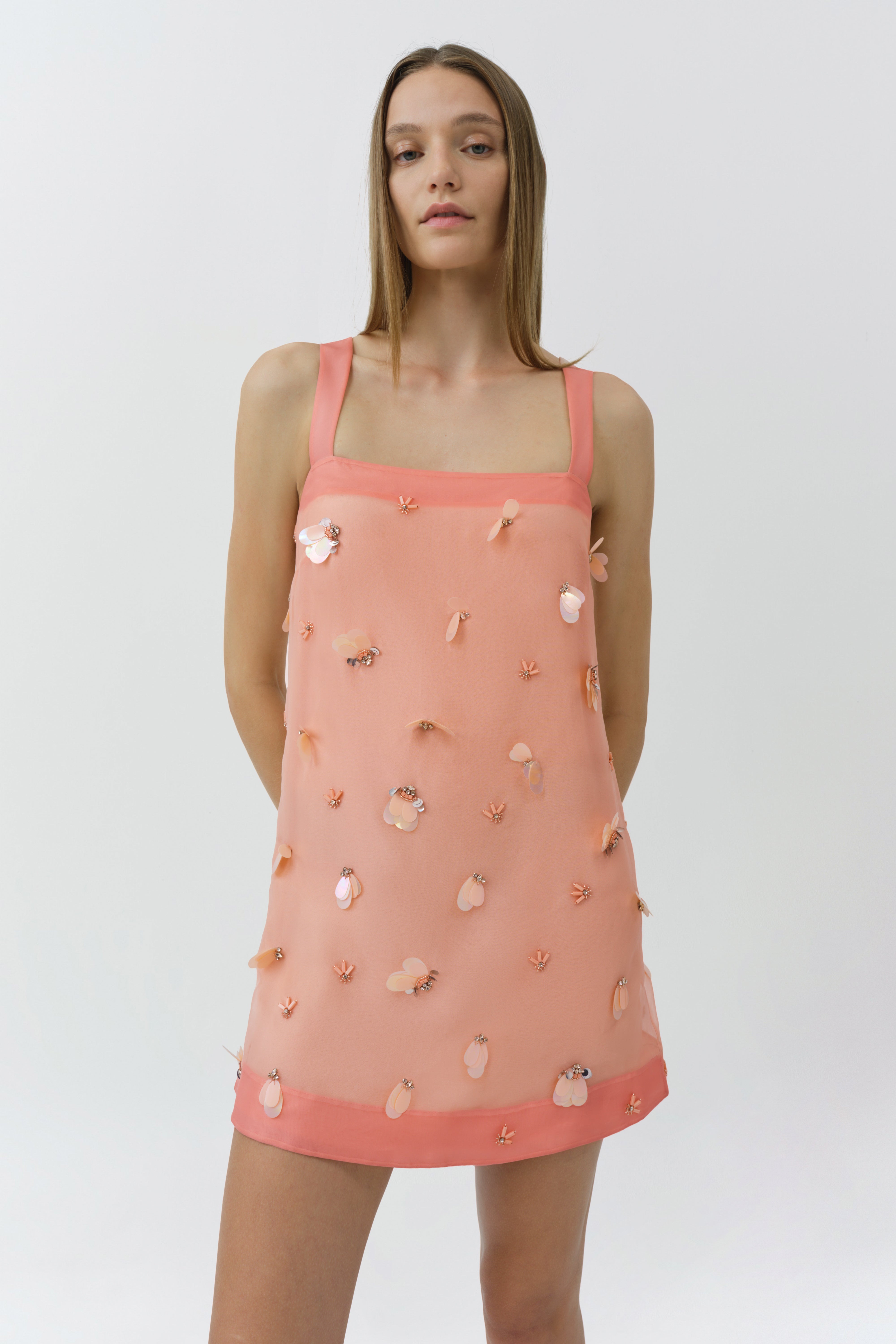 SIMKHAI Sumi Sleeveless Mini Dress in Pink