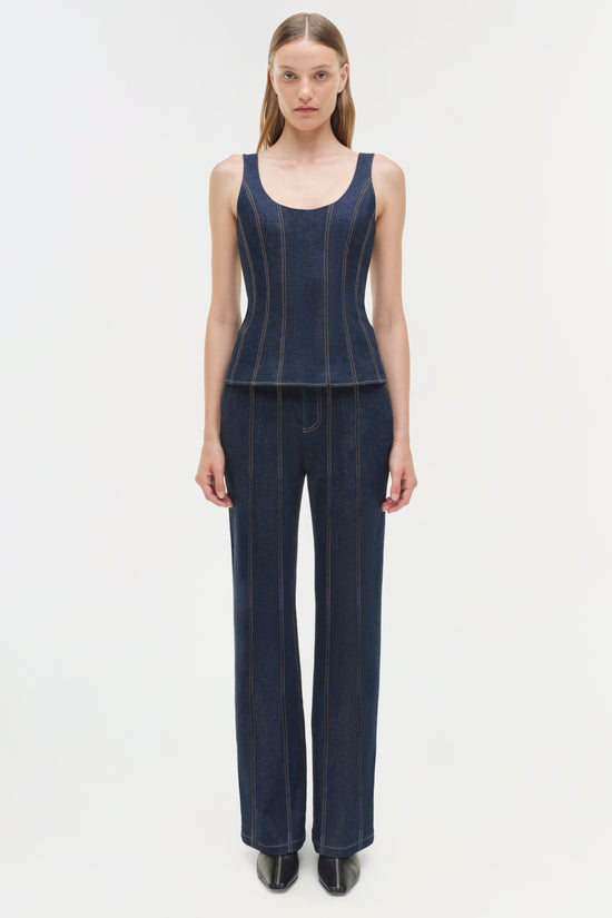 Lachlan Denim Bustier Top