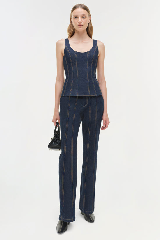 Lachlan Denim Bustier Top