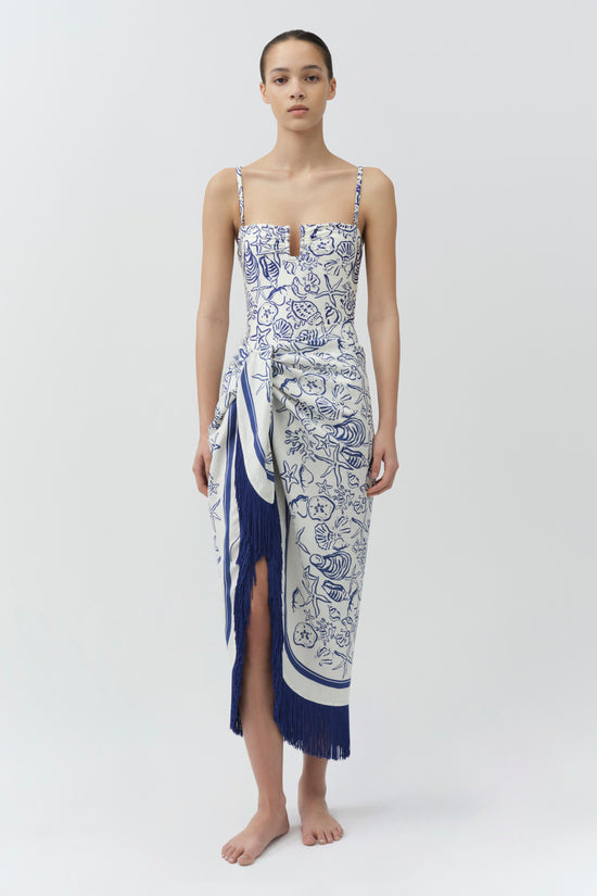 simkhai linen dress Simkhai, Gillian linen-blend midi dress, Women, White, US 8, Dresses