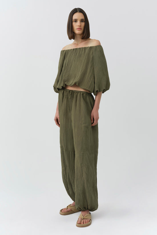Anni Puff Sleeve Cropped Top