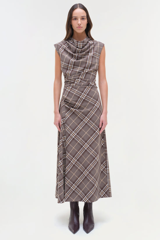 Burke Draped Midi Dress