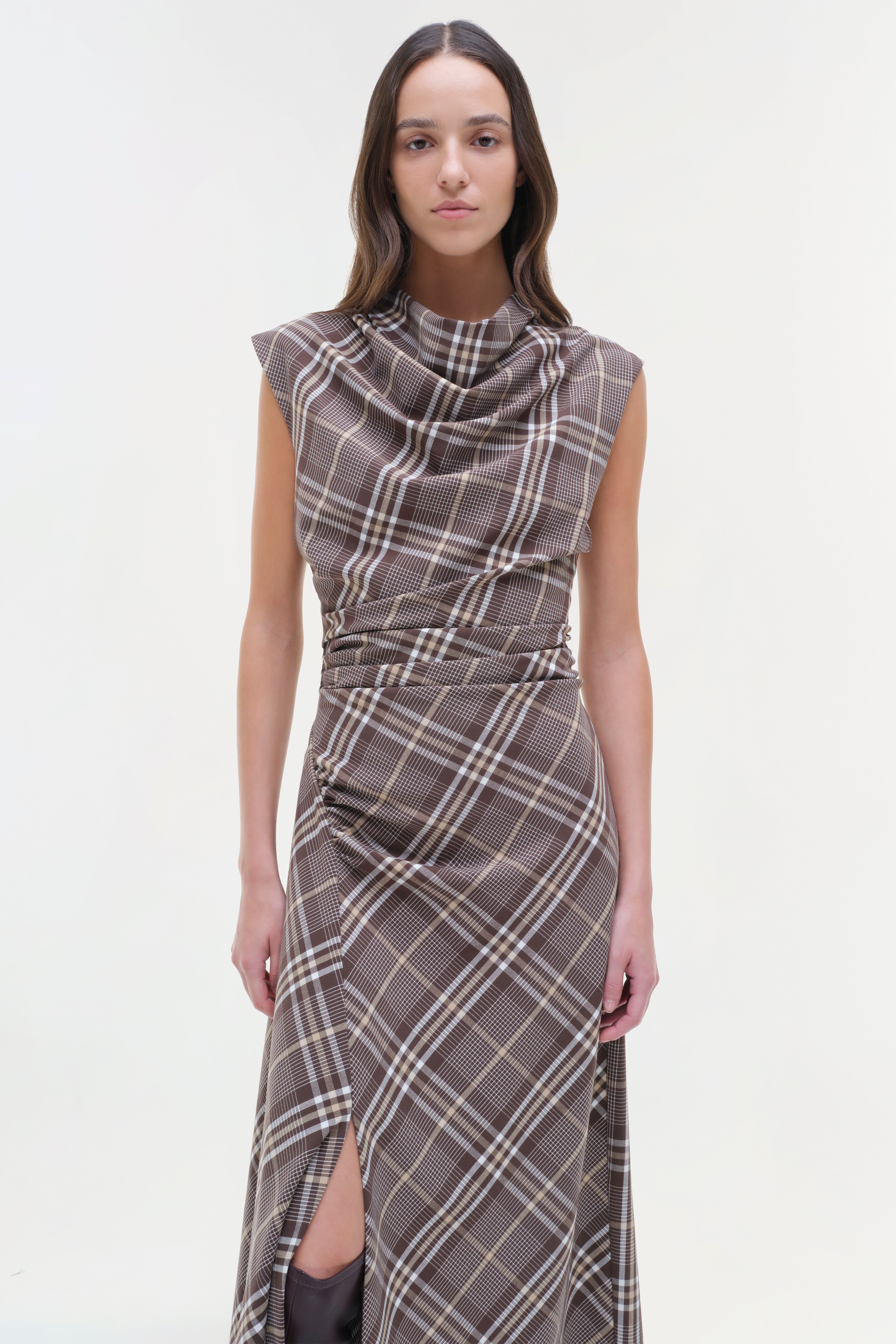 Burke Draped Midi Dress SIMKHAI Burke Draped Midi Dress SIMKHAI