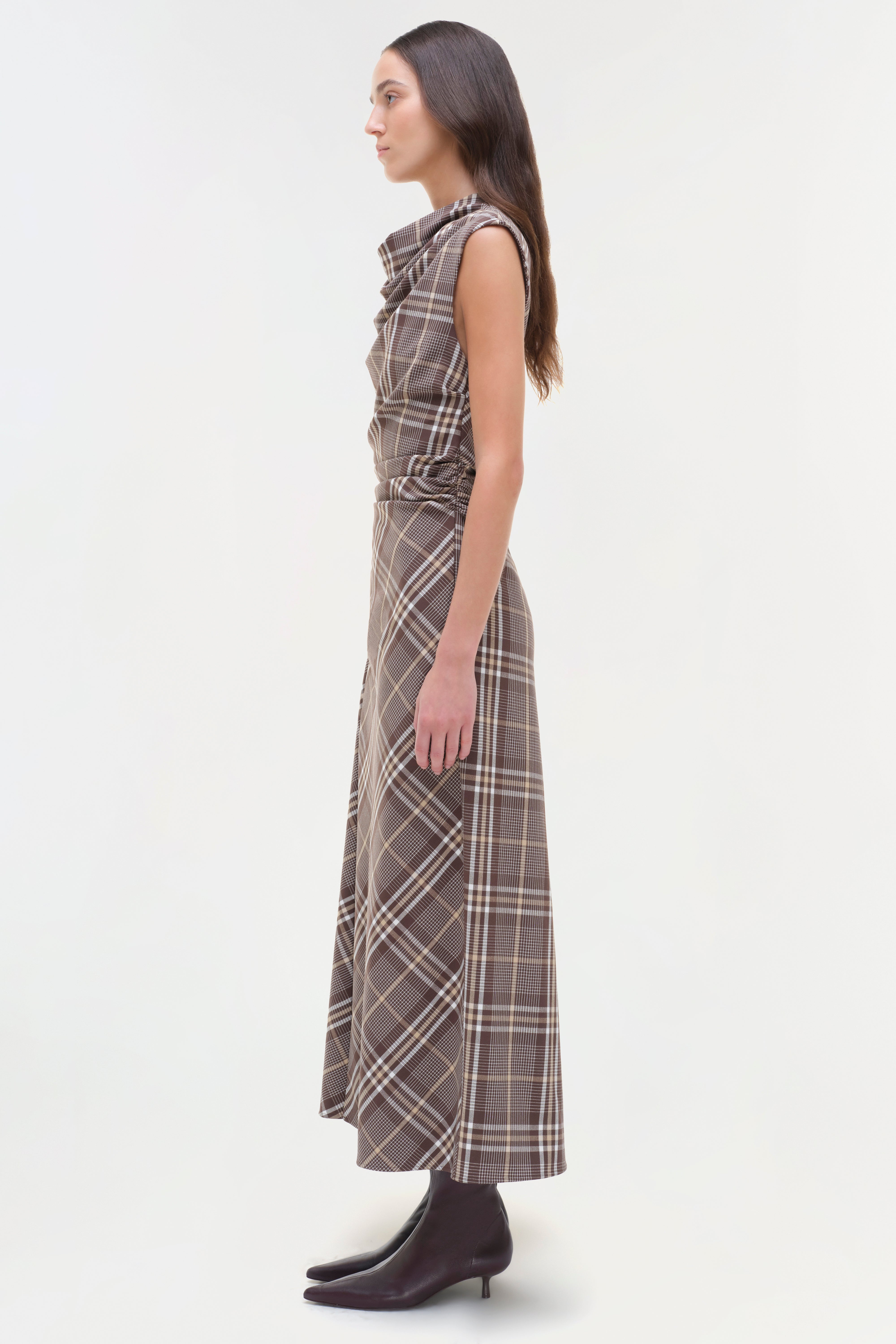 simkhai burke draped midi dress Burke Draped Satin Midi Dress SIMKHAI