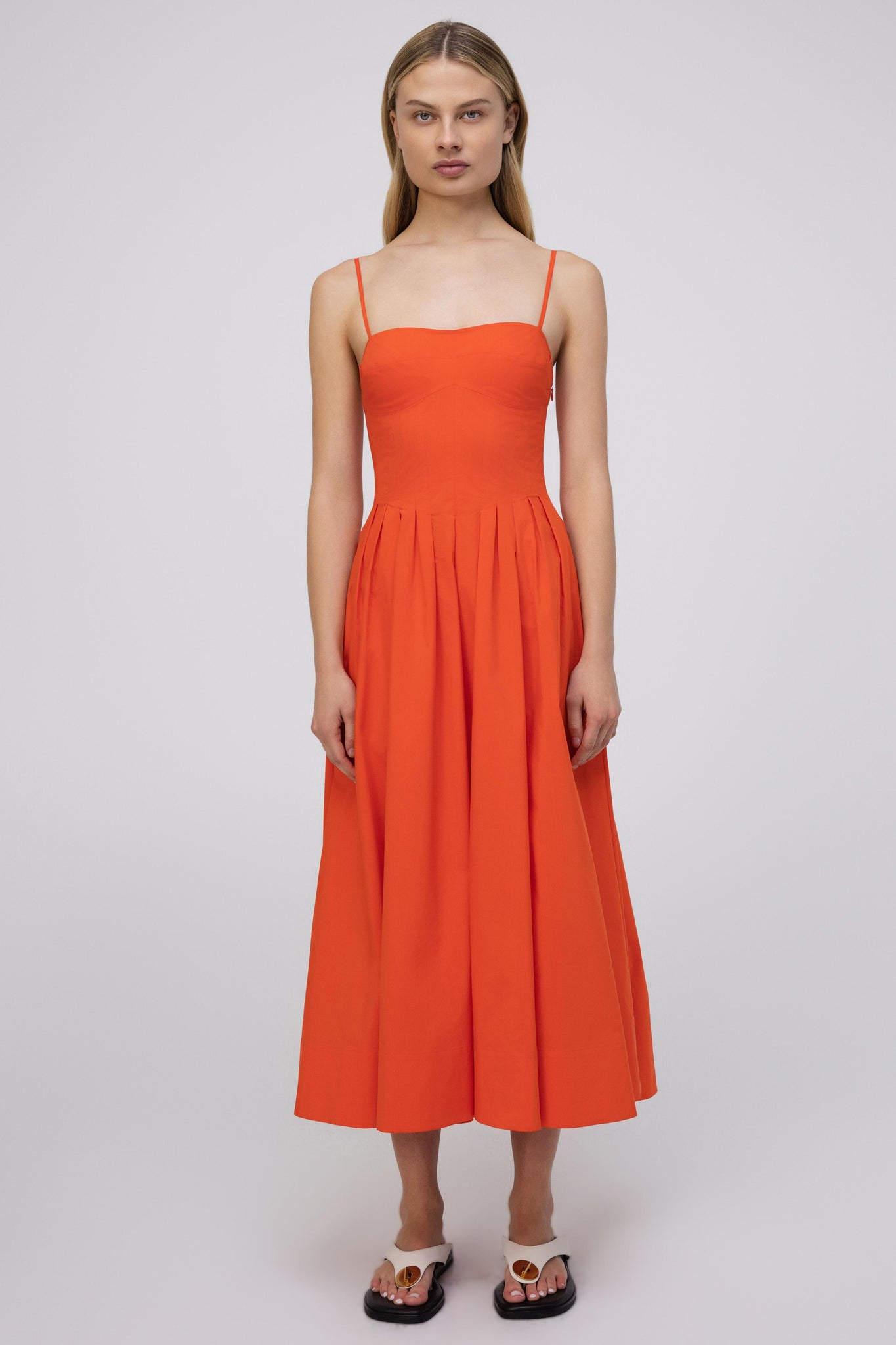 Kittiya Midi Dress - Flame Orange | SIMKHAI