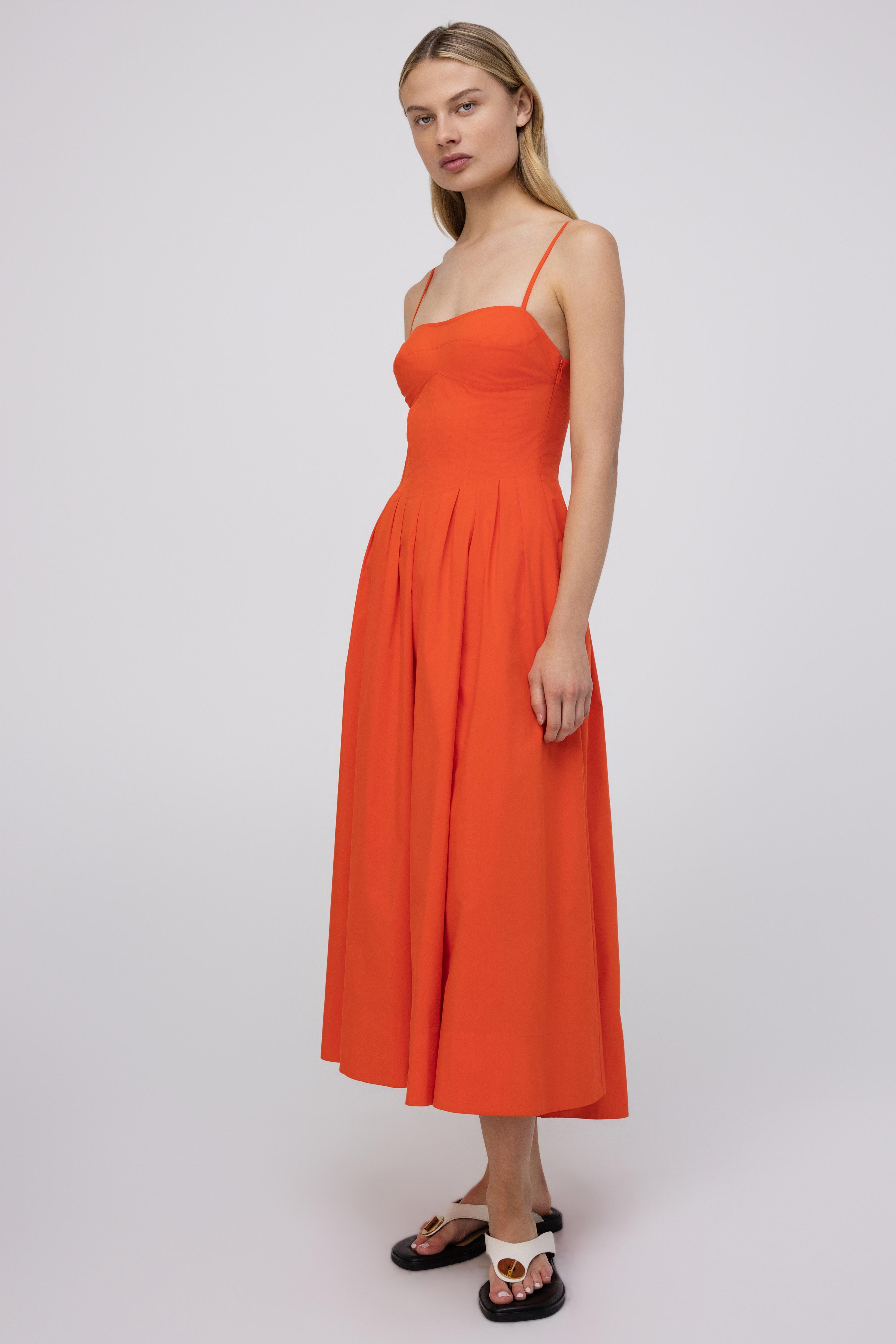 Kittiya Midi Dress - Flame Orange | SIMKHAI