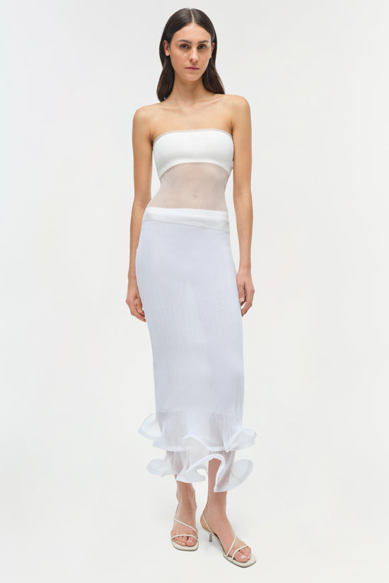 Emberly Strapless Plisse Top