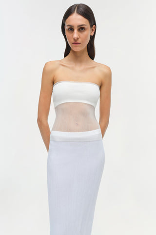 Emberly Strapless Plisse Top