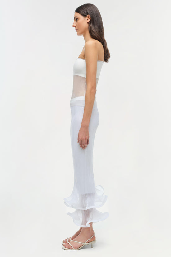 Emberly Strapless Plisse Top