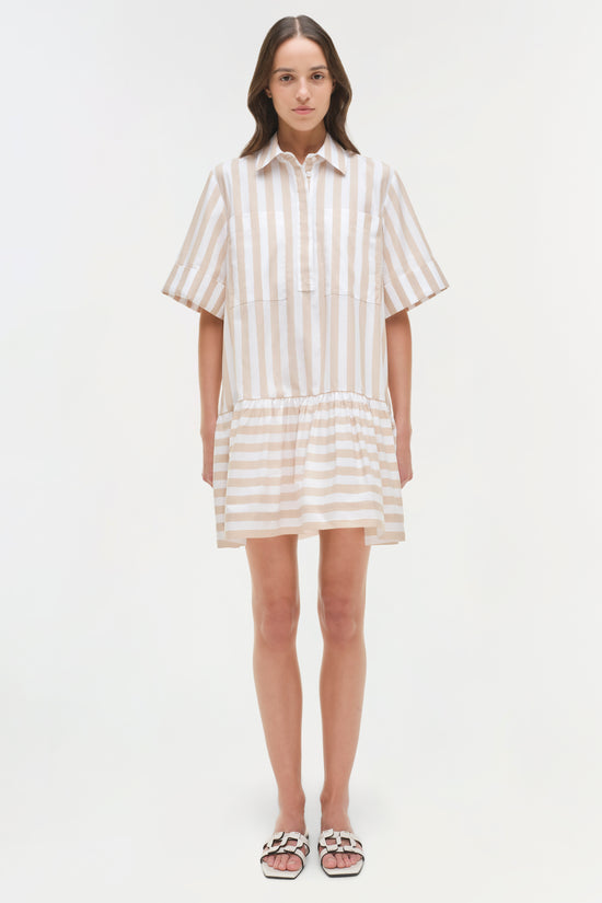 Cris Cotton Mini Shirt Dress