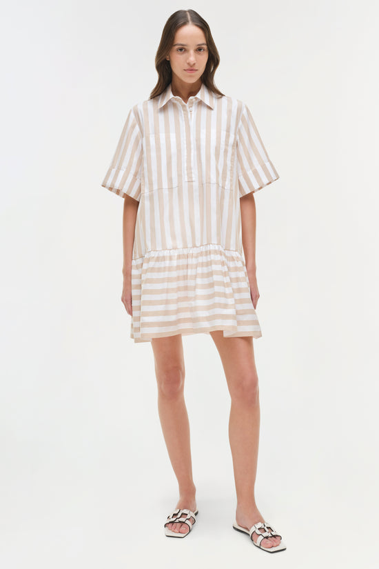Cris Cotton Mini Shirt Dress