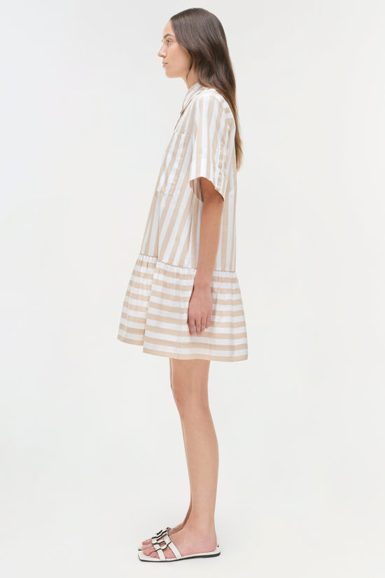 Cris Cotton Mini Shirt Dress