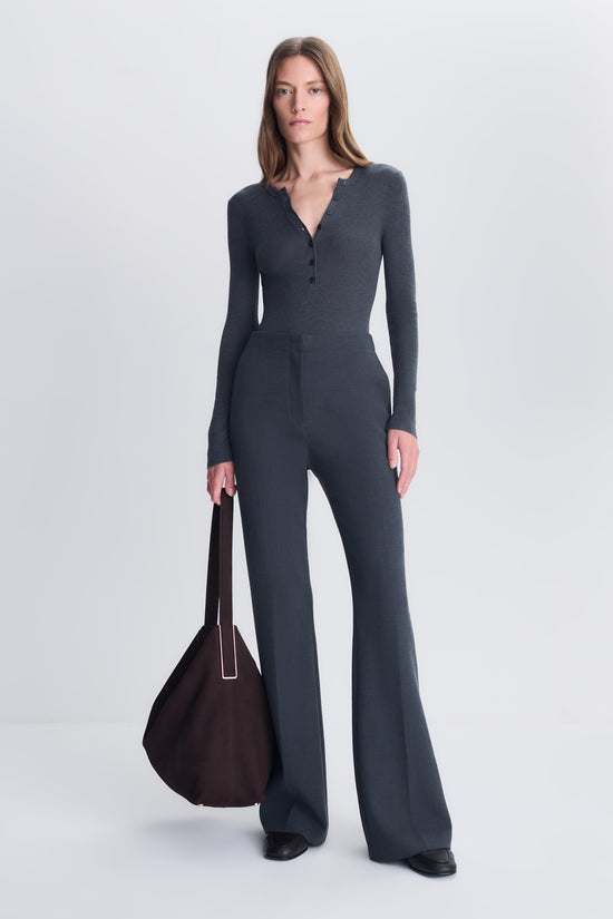 Susanne Silk Cashmere Henley Bodysuit