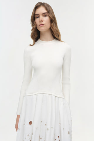 Daila Embroidered Knit Midi Dress