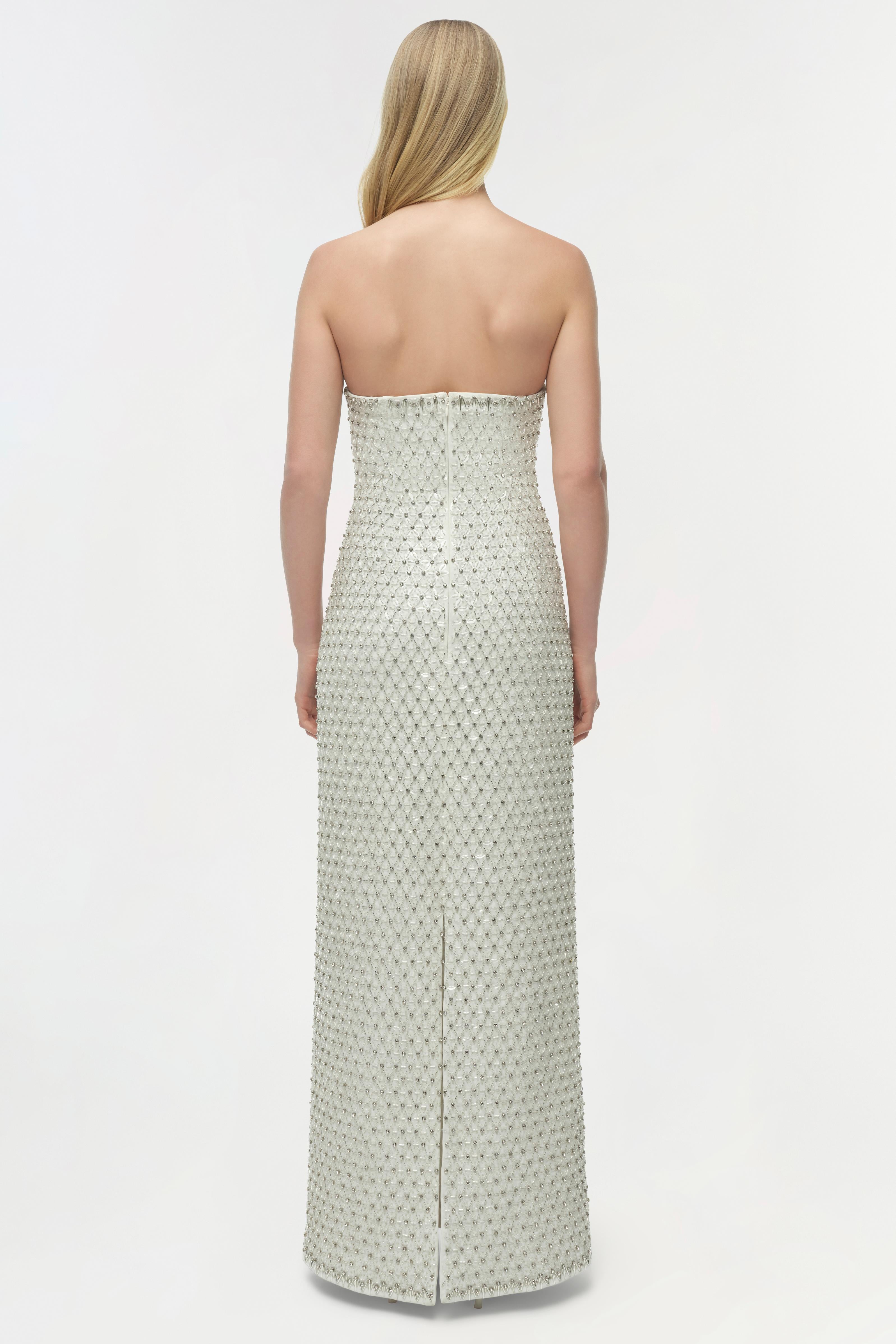 simkhai beaded dress Beaded maxi dress in burgundy - Simkhai