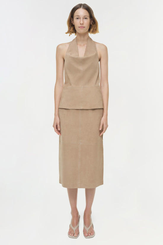 Harrison Suede Midi Skirt