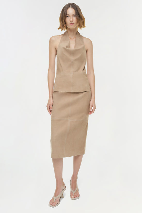 Harrison Suede Midi Skirt