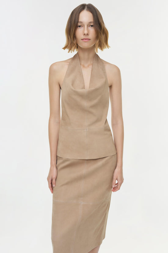 Harrison Suede Midi Skirt