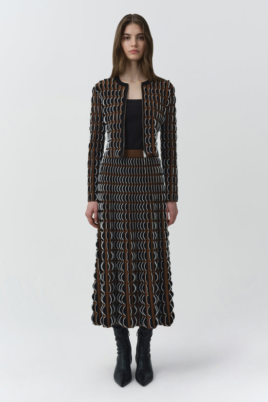 Ike Compact Knit Midi Skirt