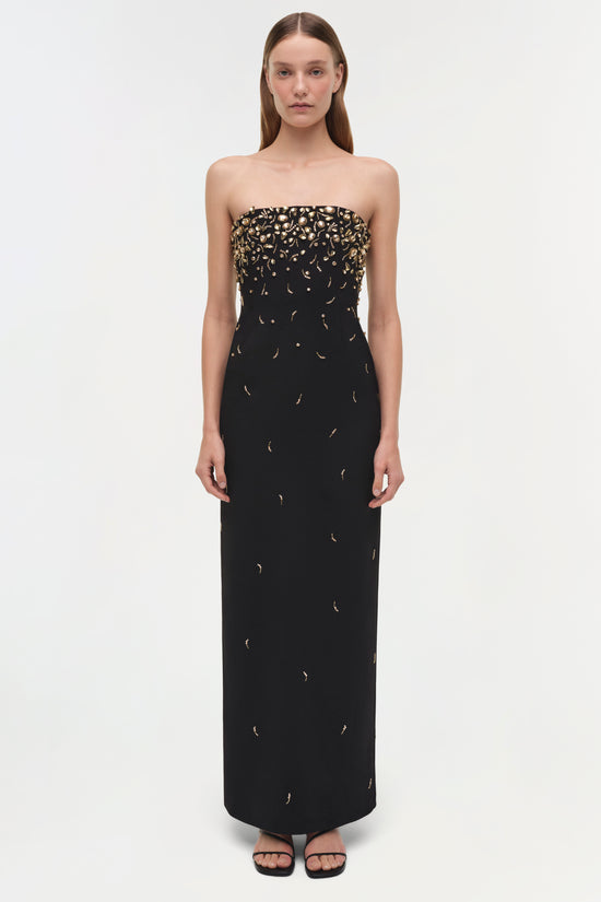 Reign Embellished Strapless Gown