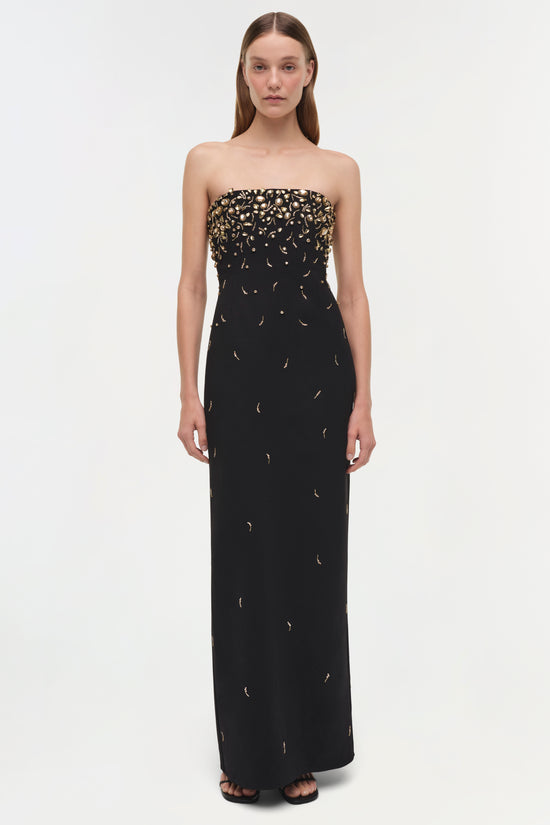 Reign Embellished Strapless Gown