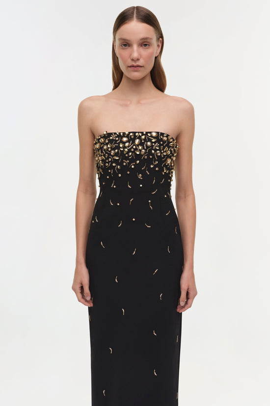 Reign Embellished Strapless Gown