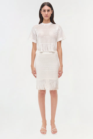 Xavia Lattice Knit Midi Skirt