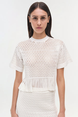 Xavia Lattice Knit Midi Skirt