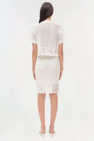 Xavia Lattice Knit Midi Skirt