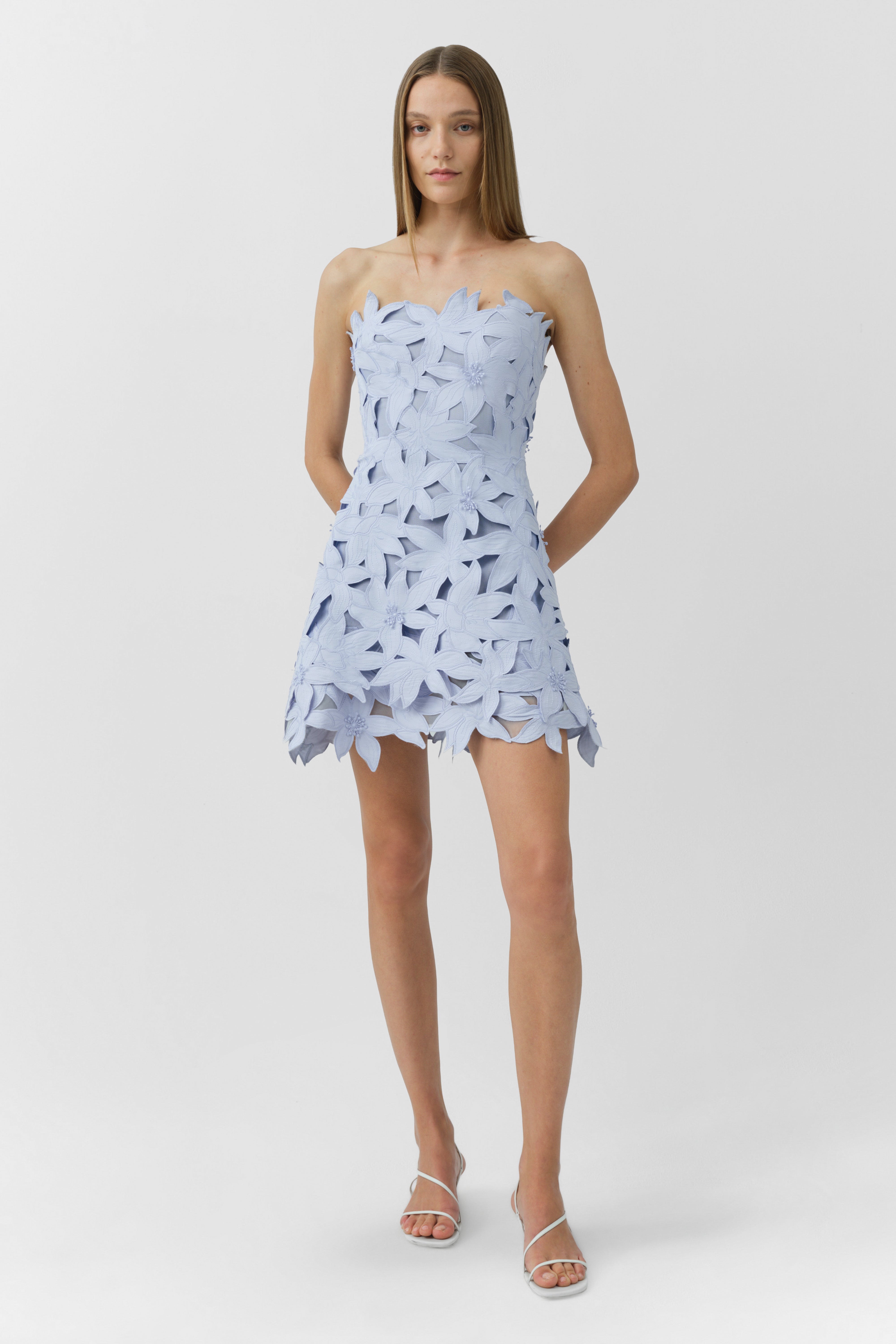 SIMKHAI Women's Miri Bustier Mini Dress - Periwinkle Sky