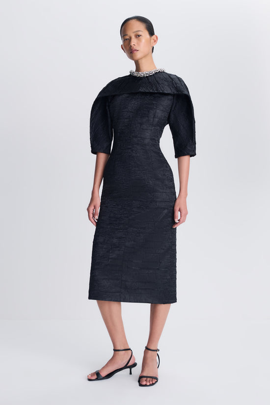 Ashleigh Embellished Satin Midi Dress