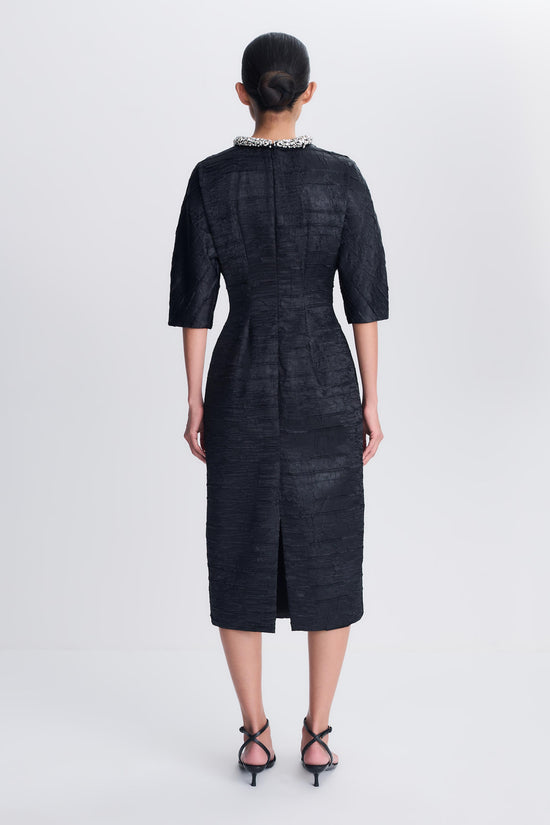 Ashleigh Embellished Satin Midi Dress